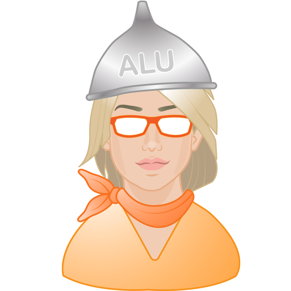 Verschwörungstheoretikerin mit Aluhut