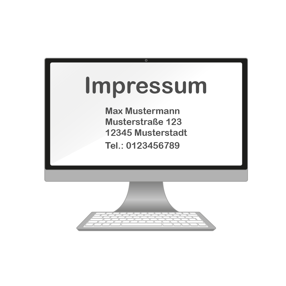 Monitor mit Impressum