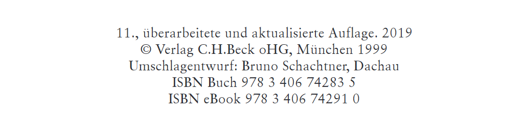 Angaben aus Copyright-Seite des Werkes