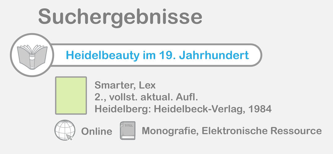 Kurzanzeige eines Treffers, nur die wichtigsten bibliografischen Angaben sind sichtbar