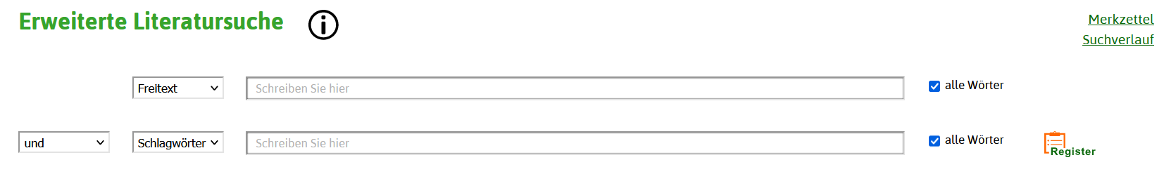 Button Register in FIS-Bildung