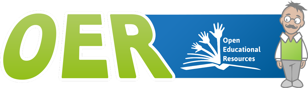Open Educational Resources / OER- Logo (blau)