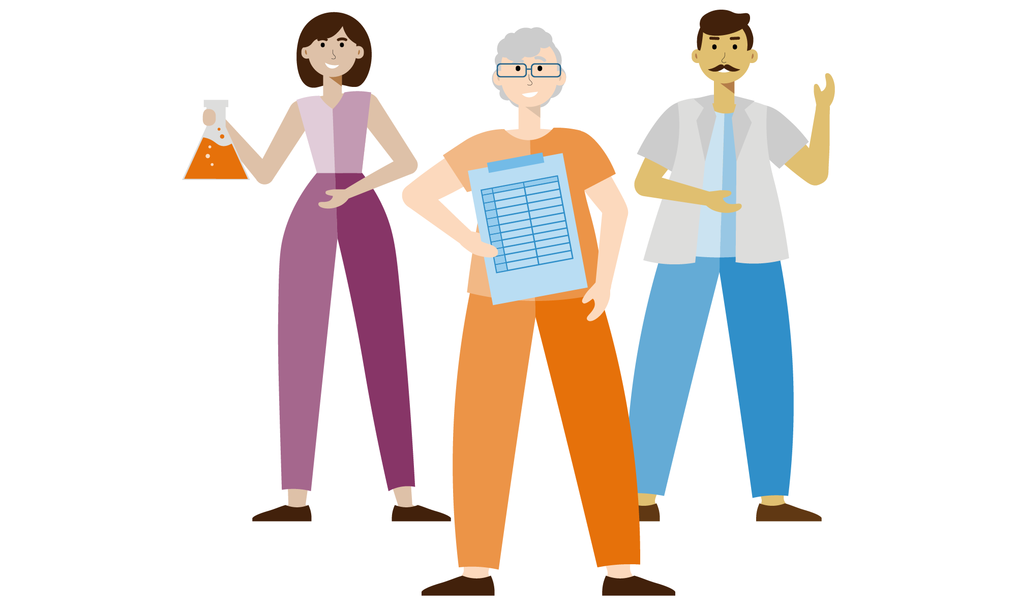 Icon drei Wissenschaftler:innen