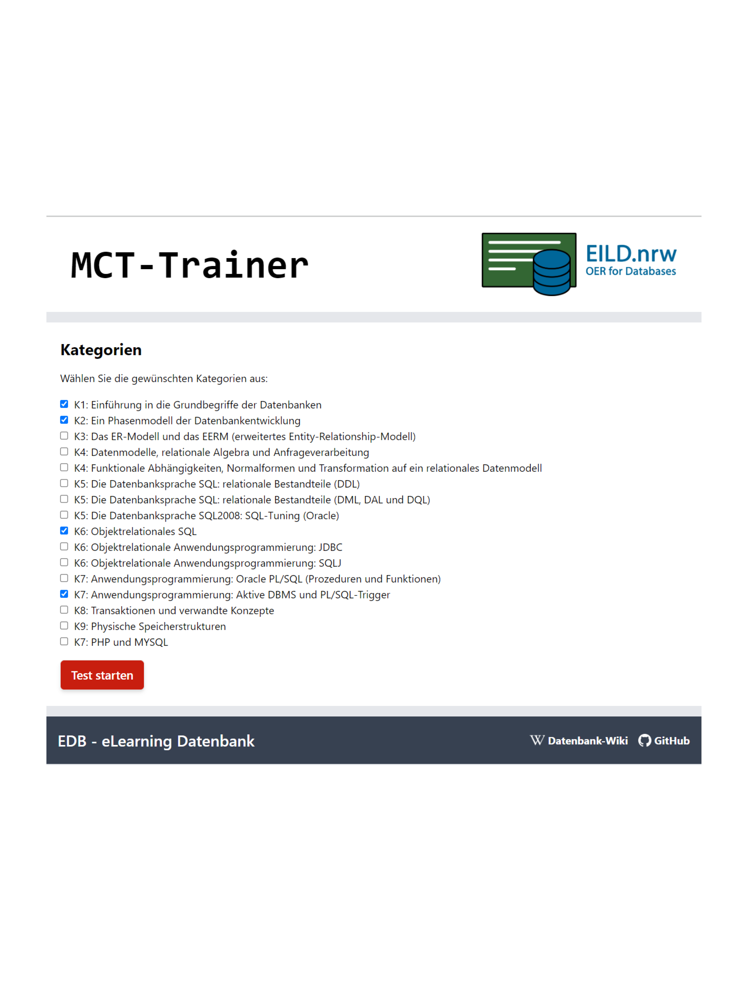 Programmablauf MCT-Trainer