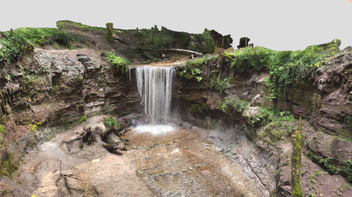 3D-Modell eines Wasserfalls von Dr. Mandy Duda (RUB), CC BY-SA 4.0