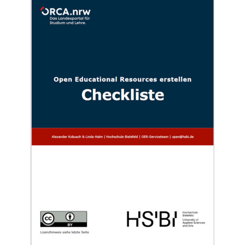 Titelbild der OER Checkliste