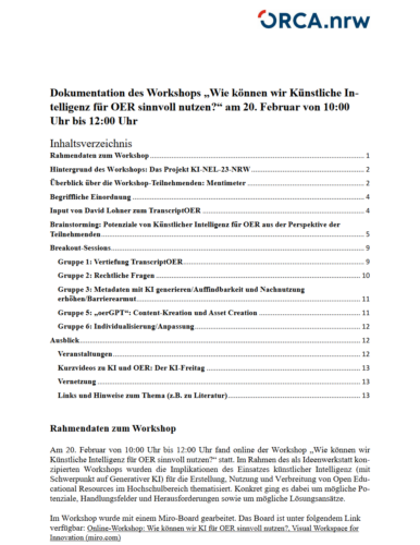 Dokumentation-des-Online-Workshops KI und OER