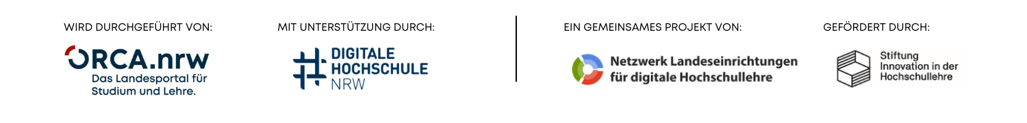 Logos von ORCA.nrw / DH / Digitale Hochschullehre / STIL