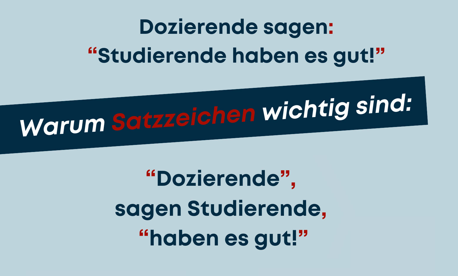 Warum Satzzeichen wichtig sind