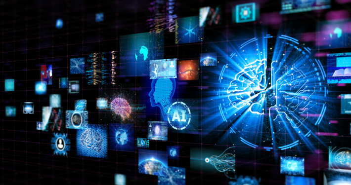 Abbildung diverser digitaler Technologien wie Smartphones, Computer und andere elektronische Geräte