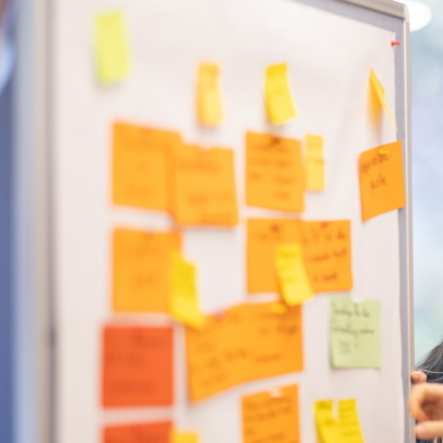 Post-its auf Flipchart