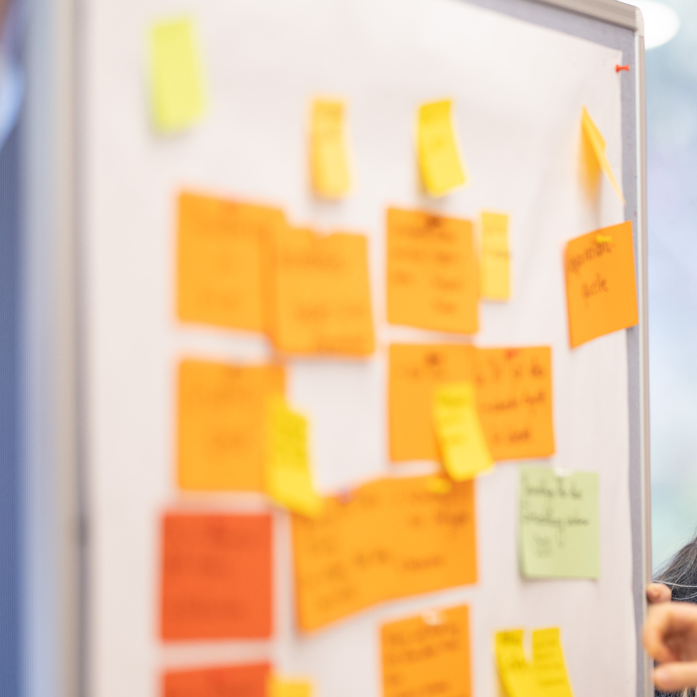 Post-its auf Flipchart
