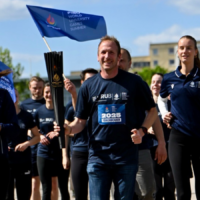 Fackellauf zu FISU World University Games RUB an der Ruhr-Universität Bochum