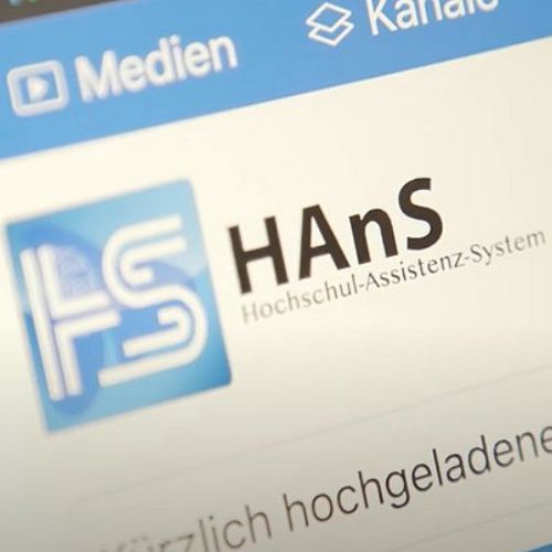 Bild der HAnS-Nutzer-Oberfläche