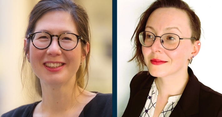 Porträts von Stefanie Go und Kathrin Schelling