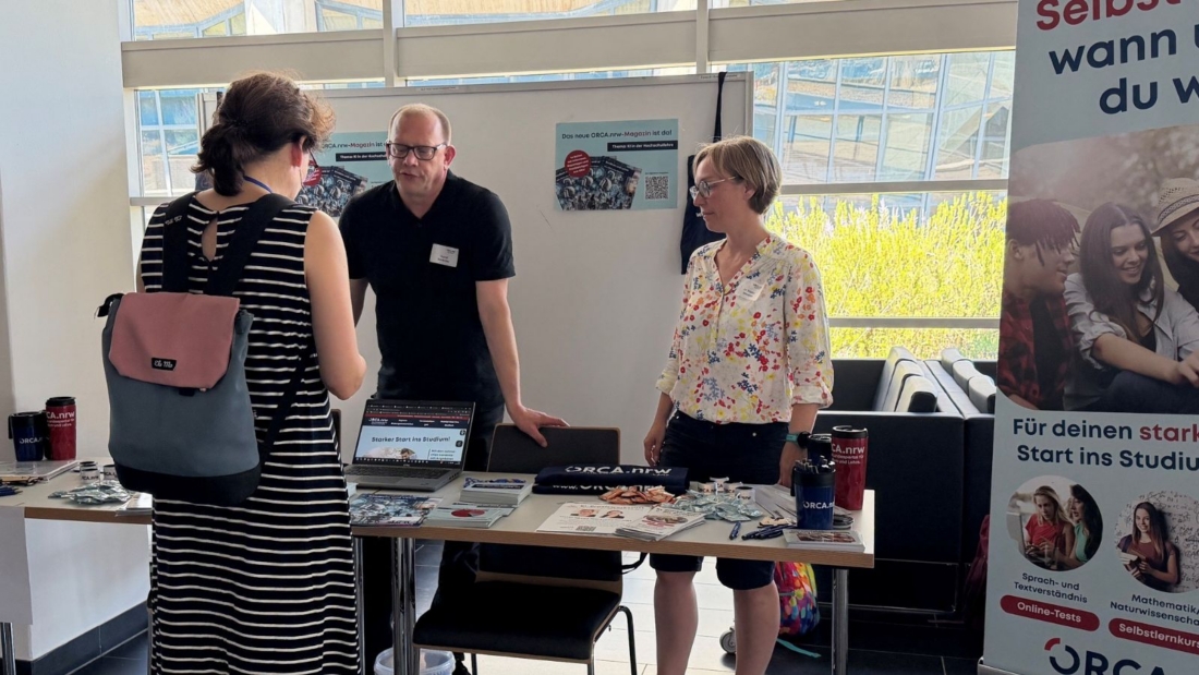 Gunnar Sandkühler und Wiebke Breustedt am ORCA.nrw-Stand