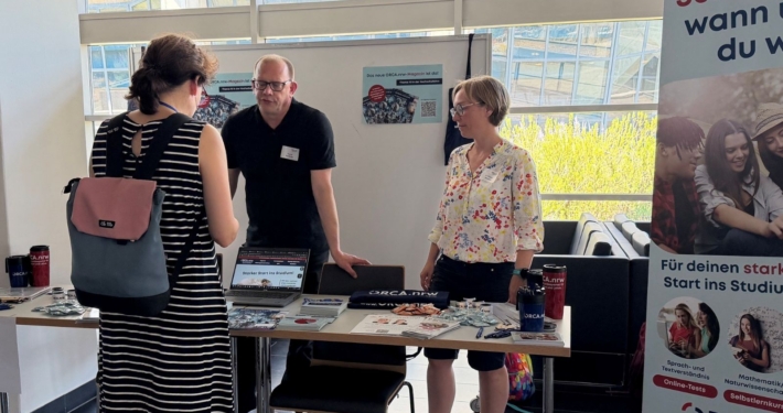 Gunnar Sandkühler und Wiebke Breustedt am ORCA.nrw-Stand